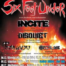 Six Feet Under Euro Tour 2018 poster