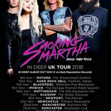 Smoking Martha UK Tour 2018 poster
