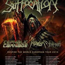 Suffocation European Tour 2013 poster