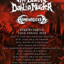 The Black Dahlia Murder North American Tour 2018 poster
