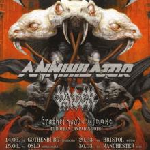Testament Euro & UK Tour 2018 poster