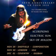 Uli Jon Roth UK Tour 2018 poster