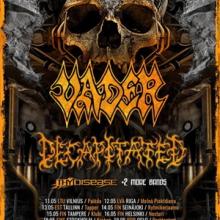 Vader Scandinavian Tour 2017 poster