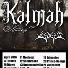 Kalmah - Vesperia Canadian Tour 2016 poster