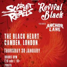 Scarlet Rebels and Revival Black London Show 2020 poster