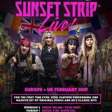 Steel Panther and Gus G. London show 2019 poster