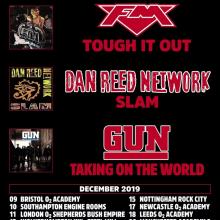 Dan Reed Network FM Gun UK Tour 2019 poster