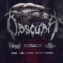 Obscura and Allegaeon UK tour 2019 poster
