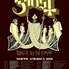 Ghost North American Tour 2016 poster