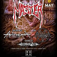 Master & Acid Death live in Athens 2016 poster