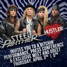 Steel Panther meet & greed Hustler Hollywood pic
